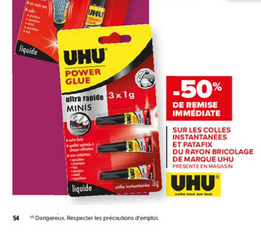 Colles Instantanées Et Patafix Du Rayon Bricolage De Marque Uhu