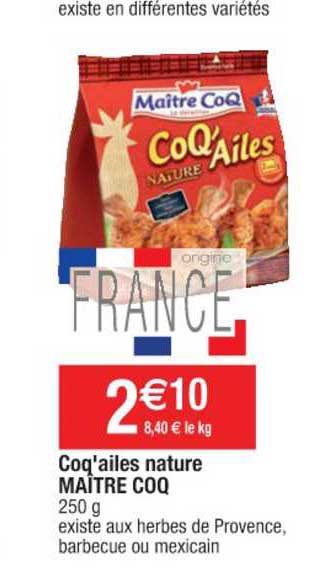 coq'ailes nature maître coq