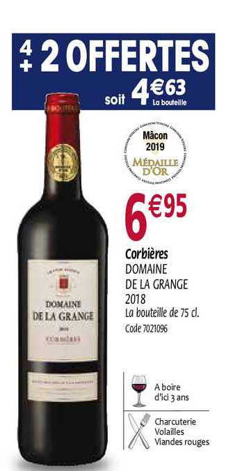 corbières domaine de la grange 2018