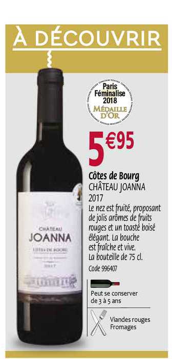 côtes de bourg château joanna 2017