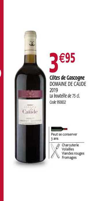 côtes de cascogne domaine de caude 2019