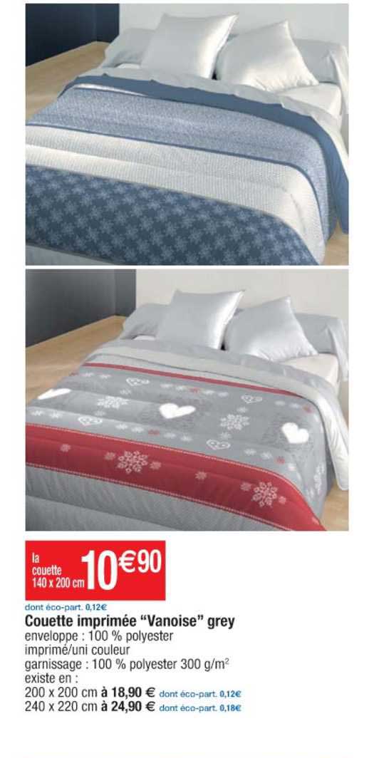Couette Imprimée Vanoise Grey