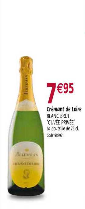 crémant de loire blanc brut cuvée privée