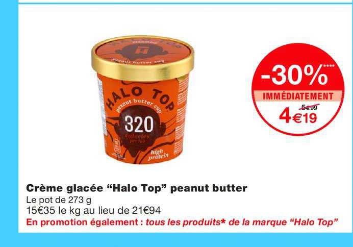 crème glacée "halo top" peanut butter