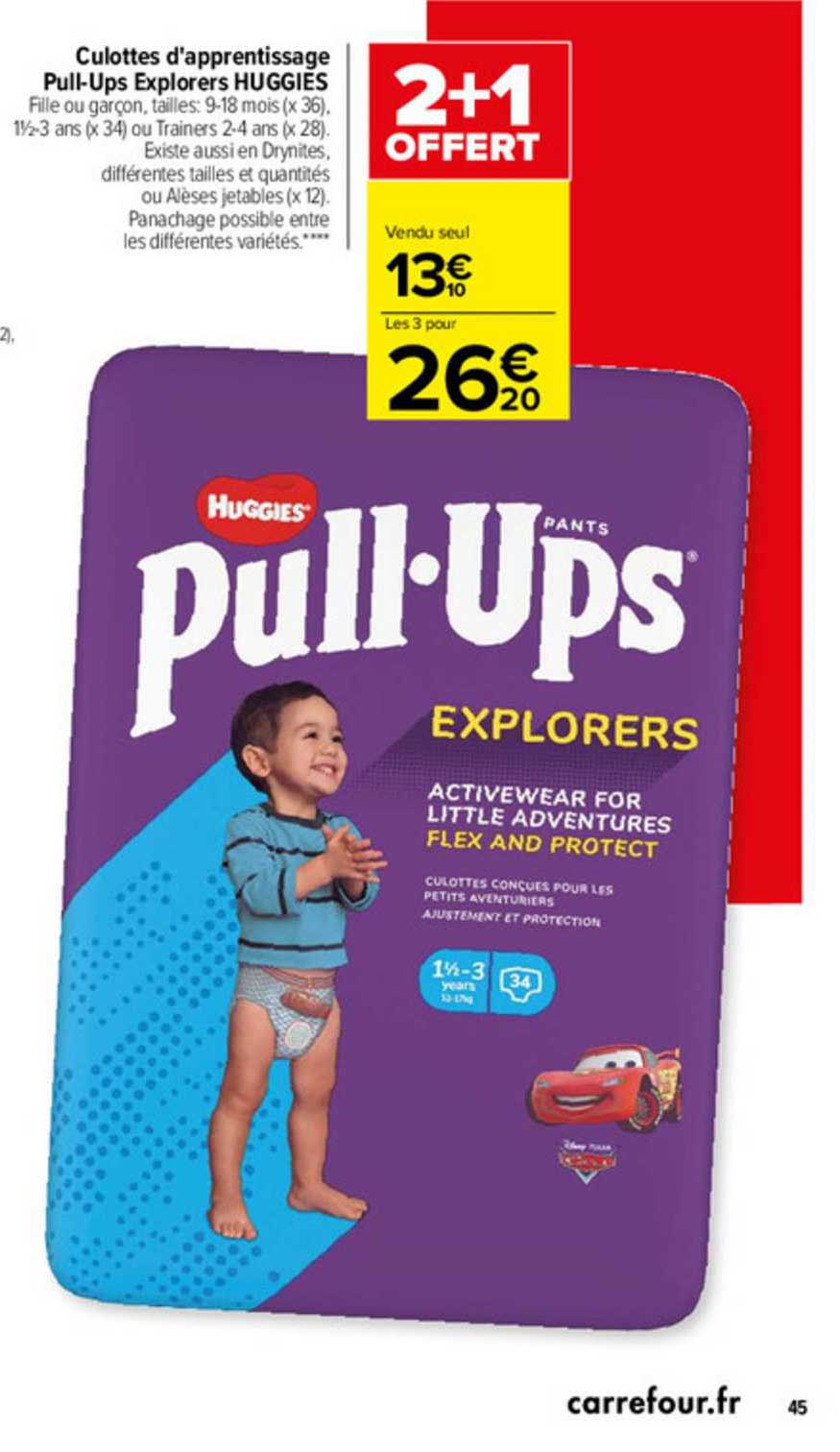 culottes d'apprentissage pull-ups explorers huggies