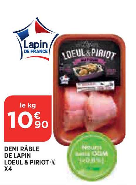 demi râble de lapin louel & piriot x 4
