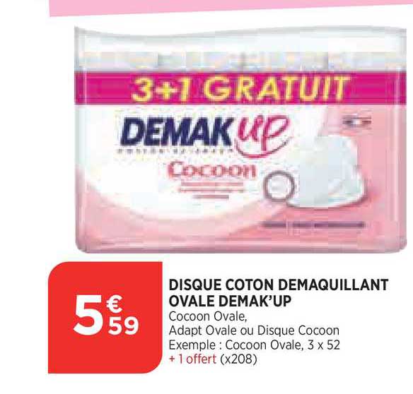 Disque Coton Démaquillant Ovale Demak'up