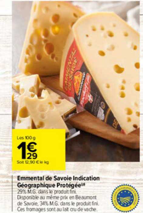 emmental de savoie indication géographique protégée