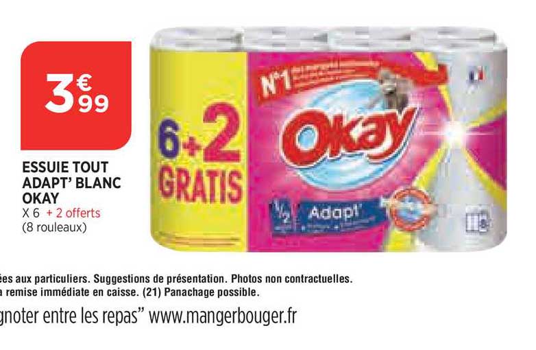 essuie tout adapt' blanc okay