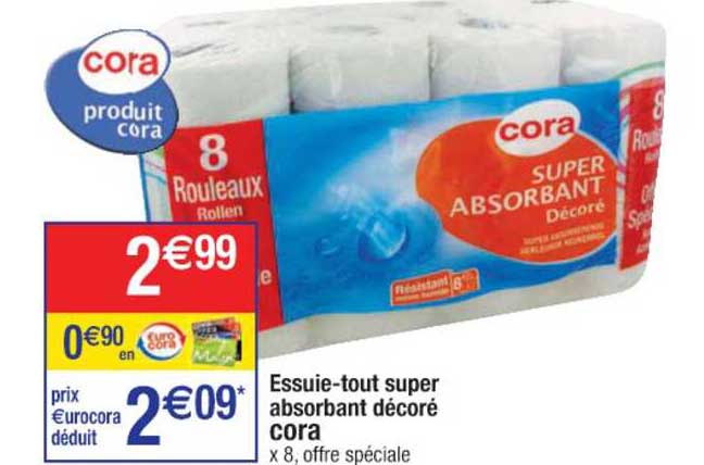 essuie tout super absorbant décoré