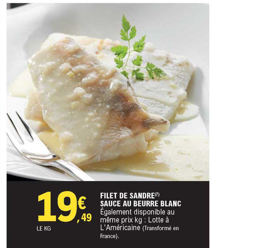 filet de sandre sauce au beurre blanc