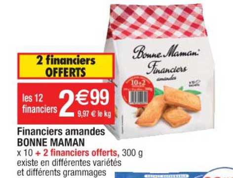 financiers amandes bonne maman