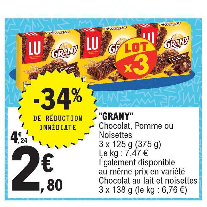 grany lu -34% de réduction immédiate