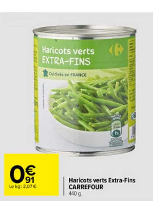 haricots verts extra-fins carrefour