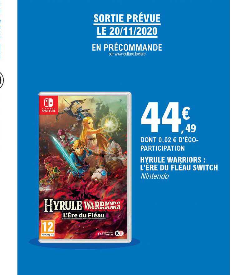hyrule warriors l'ère du fléau switch