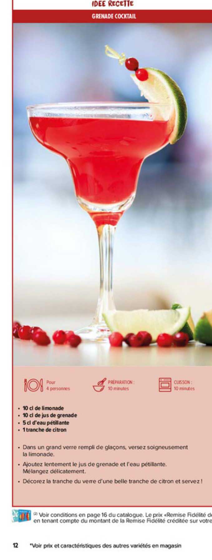 idée recette : grenade cocktail