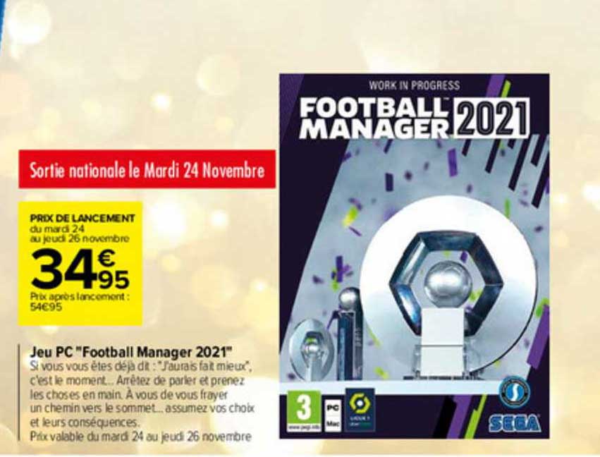 jeu pc "football manager 2021"