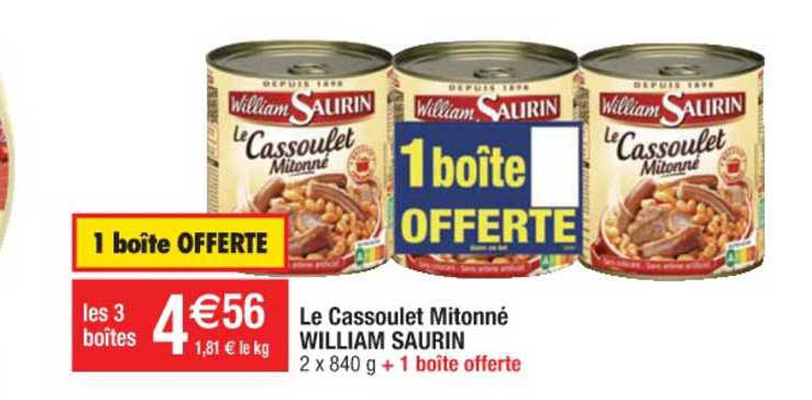 le cassoulet mitonné william saurin