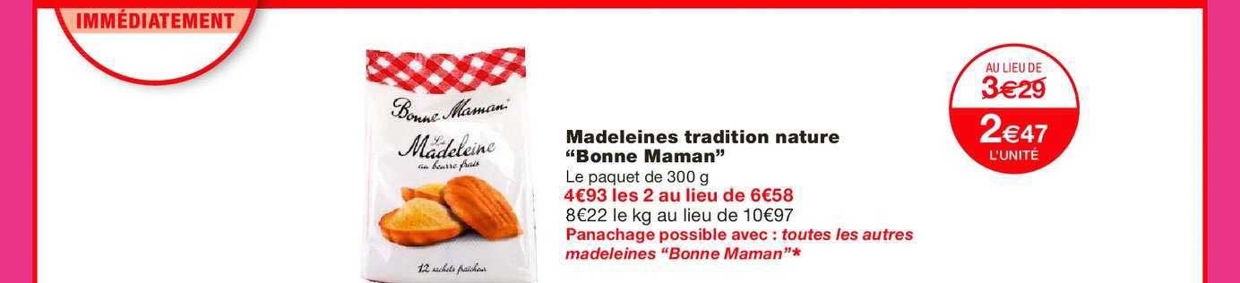 madeleines tradition nature "bonne maman"