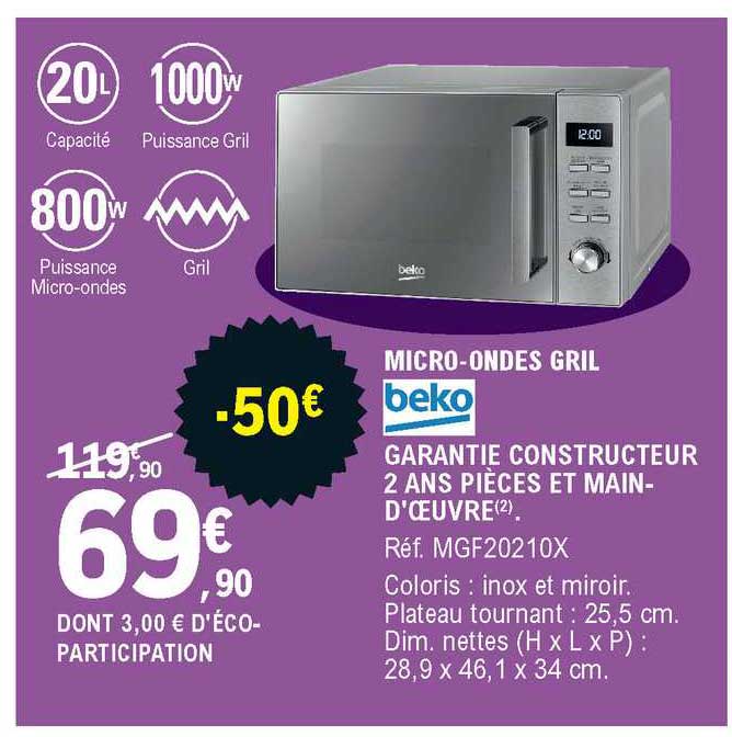 micro ondes gril beko
