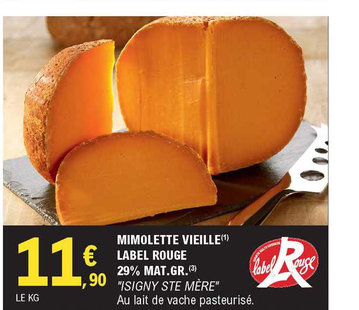 mimolette vieille label rouge 29% mat.gr isigny ste mère