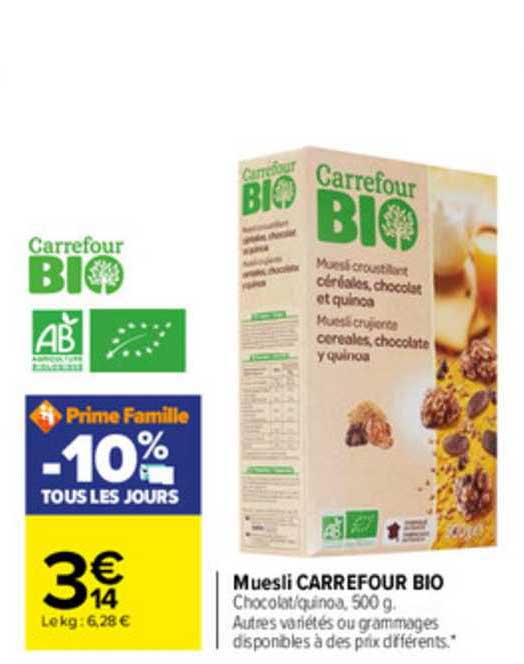 Muesli Carrefour Bio
