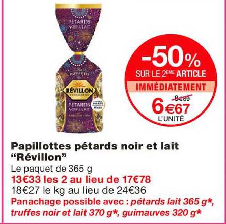 papillotes pétards noir et lait "révillon"