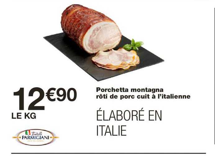 porchetta montagna rôti de porc cuit à l'italienne