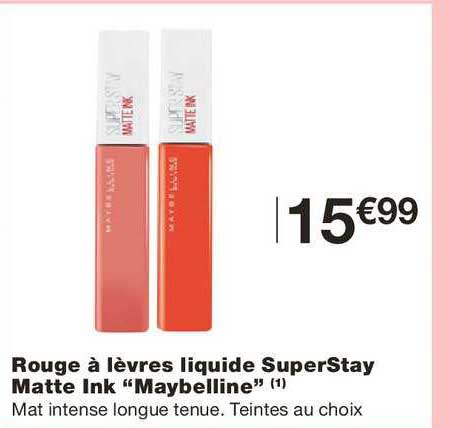 rouge à lèvres liquide superstay matte ink "maybelline"