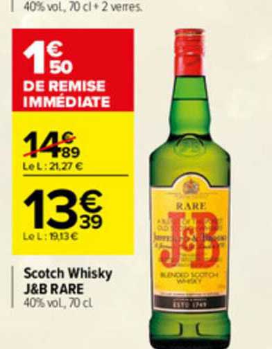 Scotch Whisky J&b Rare