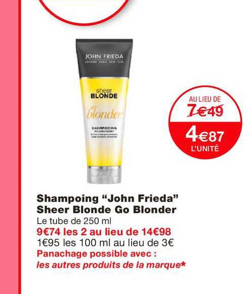 shampoing "john frieda" sheer blonde go blonder