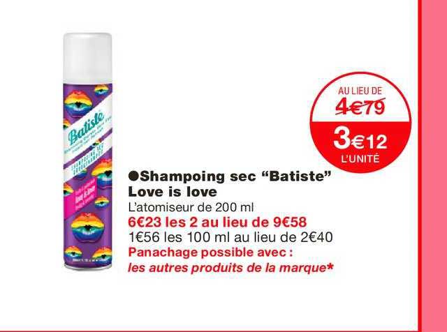 Shampoing Sec "batiste" Love Is Love