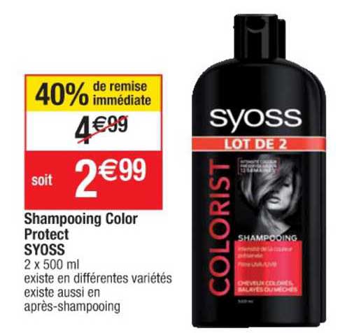 Shampooing Color Protect Syoss 40% De Remise Immédiate