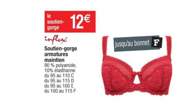soutien gorge armatures maintien influx