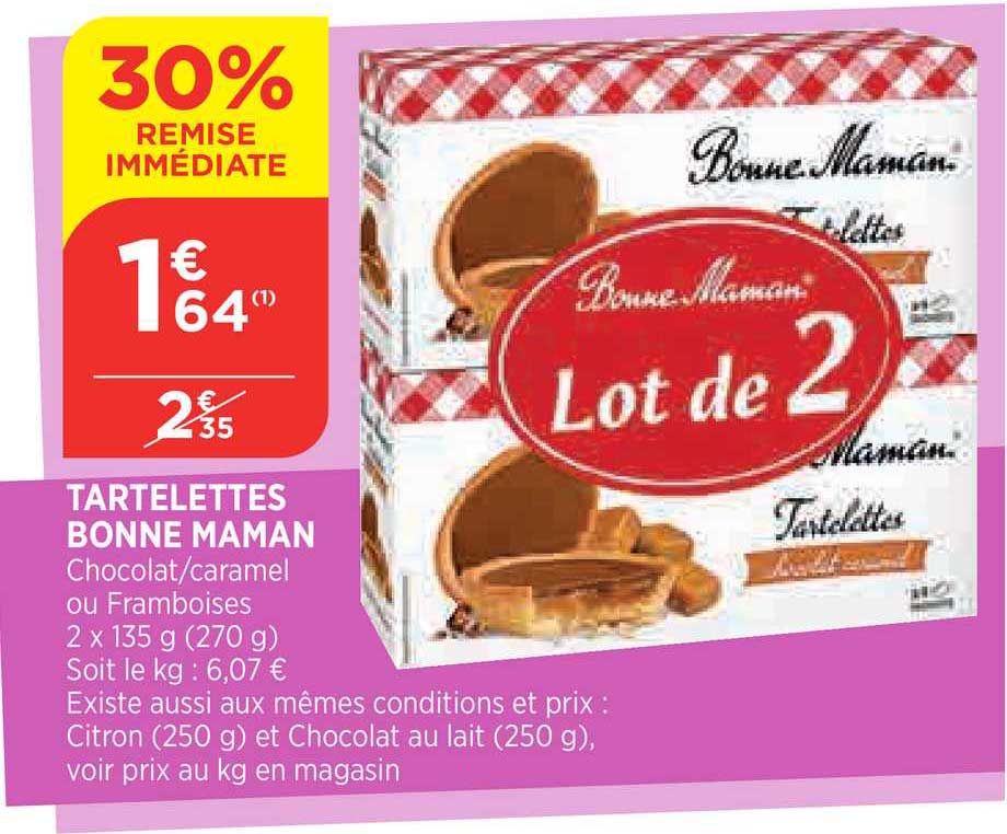 tartelettes bonne maman 30% de remise immédiate