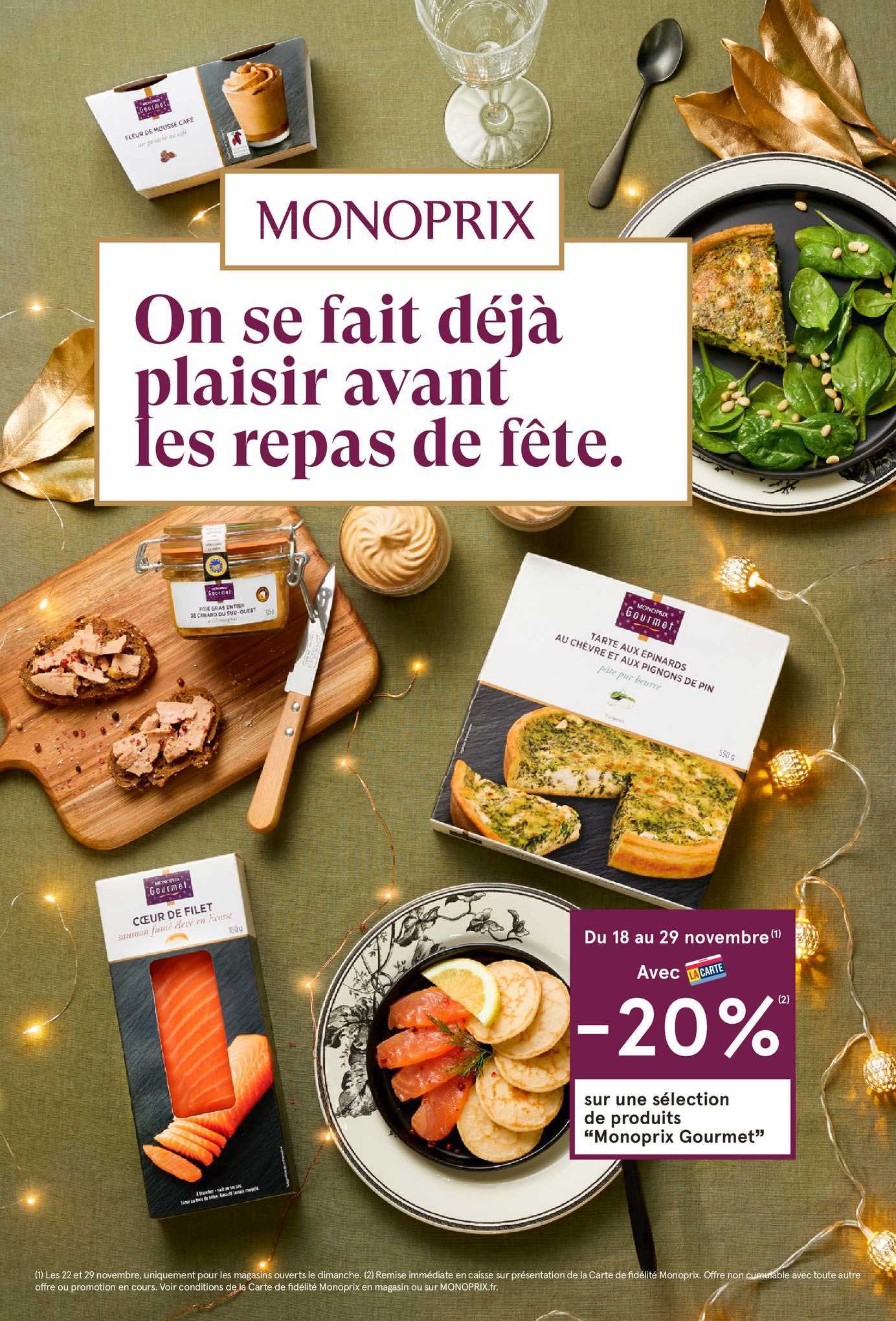 une selection de produits monoprix gourmet