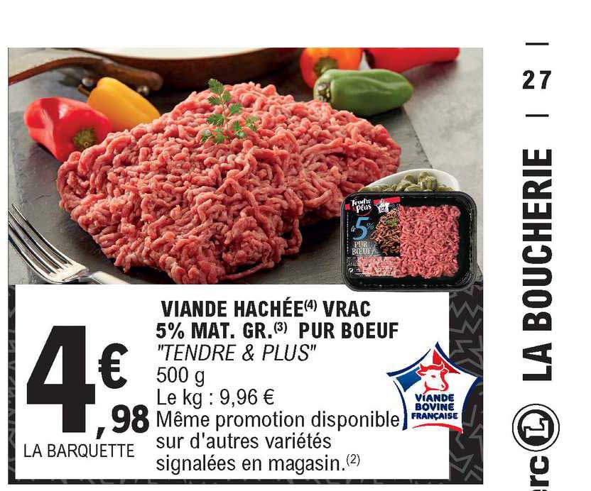 Viande Hachée Vrac 5% Mat.gr. Pur Boeuf