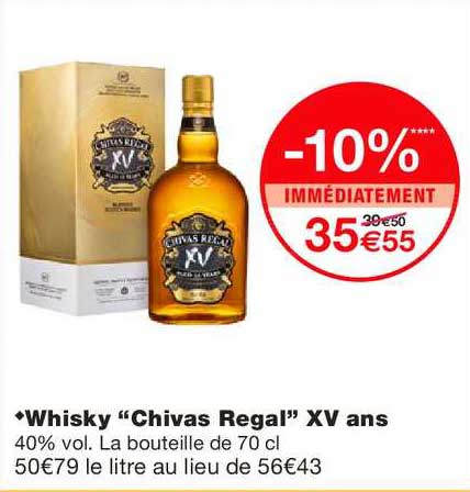 whisky "chivas rega"l xv ans