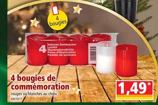 4 Bougies De Commémoration