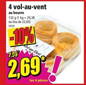 4 vol-au-vent au beurre