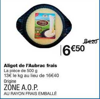aligot de l'aubrac frais