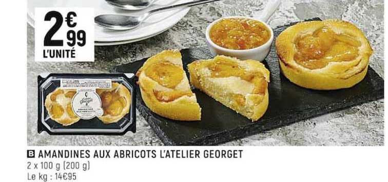 Amandines Aux Abricots L'atelier Georget
