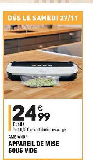 appareil de mise sous vide ambiano