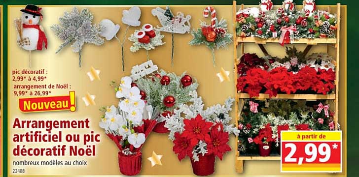 arrangement artificiel ou pic décoratif noël