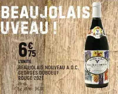 beaujolais nouveau a.o.c. georges duboeuf rouge 2021