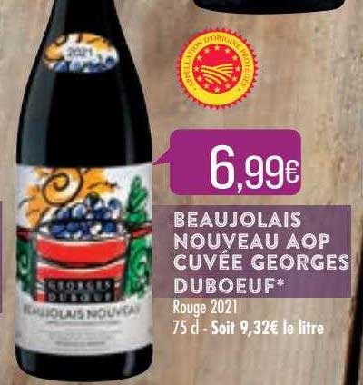 beaujolais nouveau aop cuvée georges duboeuf