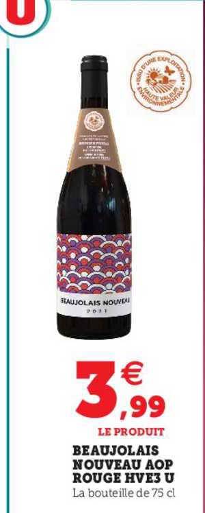Beaujolais Nouveau Aop Rouge Hve3 U