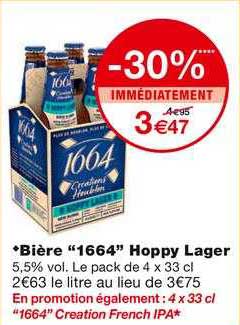 bière "1664" hoppy lager