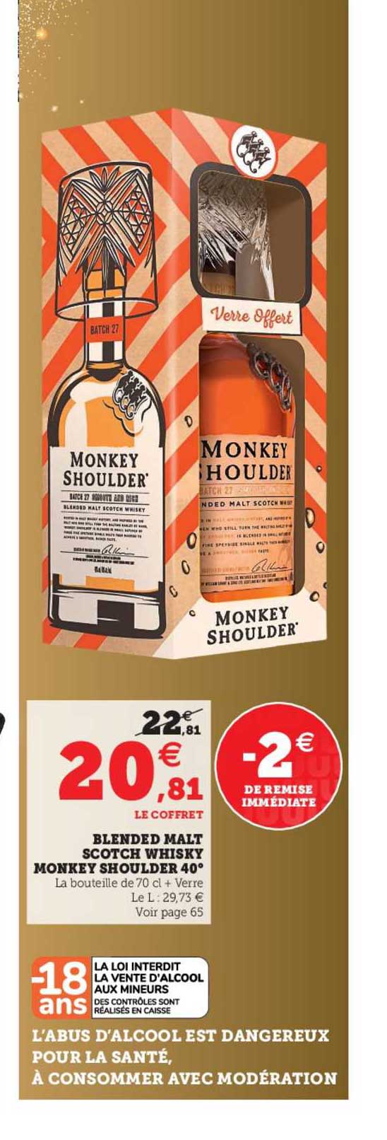 blended malt scotch whisky monkey shoulder 40°