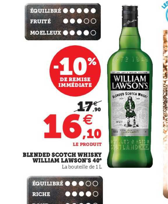 blended scotch whisky william lawson's 40°